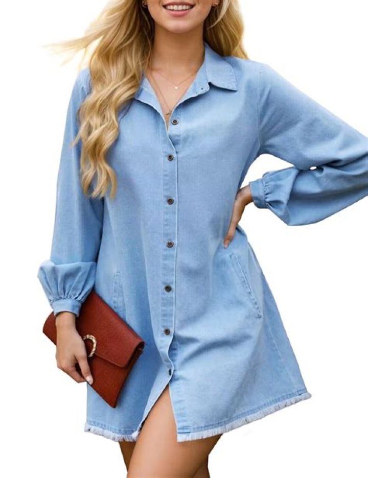 Zilcremo Super Trendy Denim Shirt Can Double as a Cute Mini Dress